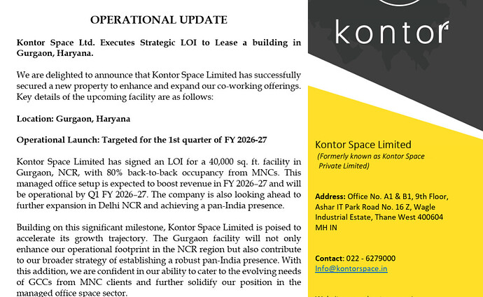 Kontor Update