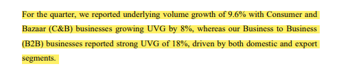 Volume Growth